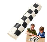 Portable Chess Board - Scheda a scacchi da viaggio, Set di scacchi arrotolati | Torneo di Cuoio Chess Board tappetino a scatto morbido, di plastica e Comoda Borsa da trasporto ideale per i