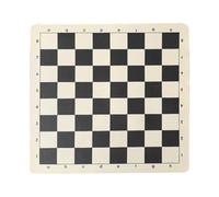 Portable Chess Board, Tournament Chess Mat, Rollable Folding Game Board, Compact Roll-Up Design for Travel, Checkers-Compatible Family GameMat, Parties & Gatherings Use, Black
