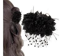Portable Claw Clips, Tassel Jaw Grip Clamps, Large Hair Clips with Strong Hold, Accessory with Elegant Design, Supplies for Home Workplace Party Date Vacation School Prom Travel Women Girls