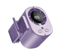Portable Clip Fan, Rechargeable Mini Fan, Quiet Cooling Blower, Multiple Speed Settings, Neck Waist Desk Table Bedroom Office Summer Outdoor Camping Tent Cruise Beach, Cool Air Gray, Beige, Violet