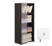Portable Closet Wardrobe - Closet Wardrobe For Small Room | Wardrobe Rack For Storage Clothes, Closet Storage Clothes Organizer, Easy To Assemble Heavy Duty Garment Rack For Folded Clothes, Coats