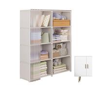 Portable Closet Wardrobe - Closet Wardrobe For Small Room | Wardrobe Rack For Storage Clothes, Closet Storage Clothes Organizer, Easy To Assemble Heavy Duty Garment Rack For Folded Clothes, Coats