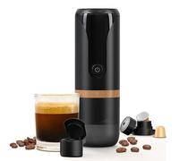 Portable Coffee Maker: 12 V Travel Espresso Machine 12 W, 9 Bar Pressure 2400 mAh Rechargeable Battery Heating Water for Outdoor (Portable Coffee Maker without Case)