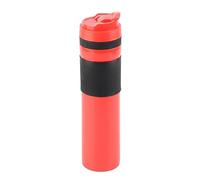 Portable Coffee Press Bottle de 350 ml Taza de viaje con diseño de fugas a prueba de derrames para acampar al aire libre senderismo rojo rojo (Rojo)