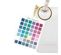 Portable Color Keychain, Stylish Palette Pendant, Compact Purse Charm, Personal Styling Guide Wallet Helper, Practical Handbag Schoolbag Travel Organizer, Fashion Gear for Home, Office, Outdoor, 6x5cm