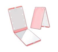 Portable Compact Travel Makeup Mirror with Touch Switch - Lightweight & Stylish Folding Design for On-the-Go Beauty