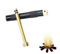 Portable Compression Fire Tube Aluminum Alloy, Brass | Piston Fire Starter,Survival Gear and Equipment, Camp Survival Tool For Campfire, Wood Stove
