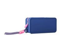 Portable Cosmetic Bag, Silicone Makeup Organizer, Makeup Organizer Pouch, Cosmetic Organization Pouch, Portable Silicone Makeup Bag, Travel Cosmetic Organizer Pouch for Storing Brushes, Azul oscuro,