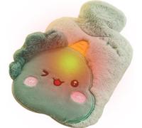 Portable Cozy Heat Pack, Hot Water Bag, Cold Water Bottle, Animal Cover Warmer, Pvc Hot Water Bottle, Travel Heating Pad for Hands Feet Neck and Shoulder, 15x25x8cm, PVC, 250g