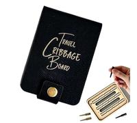 Portable Cribbage Game Set - Travel Board Card Kit, 7 pulgadas Playing with Peg Storage System, Compact Game Design, Carry Format, Complete Deck for Outdoor Entertainment and Social Gathering