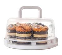 Portable Cupcake Carrier with Handle & Locking Lid - 7 Hole Muffin Storage Box | Airtight Reusable Cak Container for Transporting Pastries, Cupcs & Fairy Cakes, Fridge Safe Food Keeper