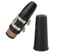 Portable de Boquilla de Clarinete Conjunto Almohada Almohada ABS Accesorios Instrumentos Musicales para Principiantes y Entrenadores (BLACK)