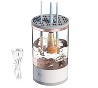 Portable Design Makeup Brush Cleaner Machine, Portable Makeup Brush Cleaner, Multi Use Makeup Brushes Dryer, Automatic Make Up Brush Cleaner for Make Up Brushes, Transparent, Semi Transparent Color