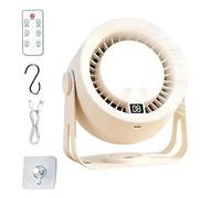 Portable Desktop Fan - USB Rechargeable Personal Cooler, Adjustable Quiet Air Circulator, Battery Operated Table Blower, Compact Mini Travel Cooling Appliance, Cordless Bedroom Bedside Fan | for trave