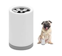 Portable Detachable Silicone Pet Paw Cleaner and Grooming Brush for Washing Dirty Paws of Puppy and Cat in Grey