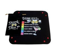 Portable Dice Tray - Plegable Party Accessory, mesa Games Dice for Competition, Hexagonal plegable con revestimiento suave, accesorio para reducción de ruido de precisión