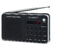 Portable digital AM/FM radio silver