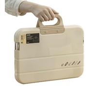 Portable Document Bag, A4 Files Folder, Gray Waterproof Organizer with Handle, Secure Zipper and Large Capacity, File Carrying Case for Office, Travel, Home, Inner Compartments Use