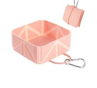 Portable Dog Bowl - Contenedor de alimentos para mascotas plegables | 500 ml de cachorro plegable | Manual de alimentador de agua para perros Dispensador de gatito RV Viajando a caminata de senderismo