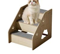 Portable Dog Stairs Steps, Wood Pet Stairs, Sturdy Dog Couch Stairs, Wooden Dog Stairs, Pet Stairs for Old Dogs, Small Non Slip Lightweight Easy Assemble Dog Stairs Dog Stairs for Small Dogs