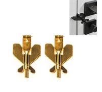 Portable Door Lock for Travel, Hotel Locks for Doors Travel, Hotel Door Locks for Travelers Security(Dark Gilt,2pcs)
