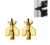Portable Door Lock for Travel, Hotel Locks for Doors Travel, Hotel Door Locks for Travelers Security(Gold,2pcs)