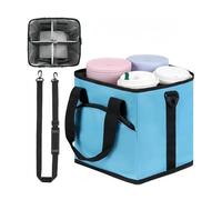 Portable Drink Carrier, Insulated Beverage Tote, 4-Compartment Holder with Handle Grip, Travel Gear for Outdoor Fun, Lifestyle Supplies, Portable Drink Carrier for Picnic Camping Sports Office