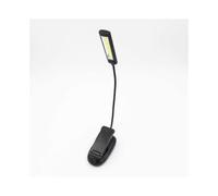 Portable Dual Flexible Arm COB LED Clip Lamp - Versatile Reading Light with One Head & Adjustable Gooseneck Design
