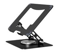 Portable Ergonomic Laptop Stand for Desk - Adjustable Riser for Laptop, Foldable Stand with Rotating Base Holder for 14-17.3 Inch Laptops or Tablet, Perfect for Office, Classroom, Travel, Home Study