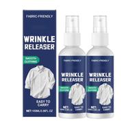 Portable Fabric Wrinkle Release Spray, No Iron Fabric Smoothing Spray, Reduces Creases and Odors on Shirts, Dresses, Bedding, Curtains, Travel Friendly (2PCS)