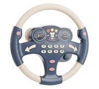 Portable Fake Steering Wheel - Musical Stroller Toy for todlers | Realistic Car Play Wheel with Traffic Education Functions, infent Sensory Activity Toy for Travel Entertainment, Role Play Accessory