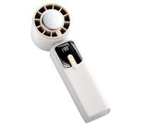 Portable Fan - Digital Display for Cooling | Bladeless Airflow with Integrated Power Bank & Silent Motor for Hiking, Travel, Gym and Outdoor Concert Excursions, 7.17x2.28 inches