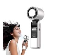 Portable Fan for Travel, Handheld Foldable Air Cooler, 100-Speed Rechargeable Personal Fan, LED Display Touch Control, Compact Quiet Design, Perfect for Camping, Beach, Outdoor, (ABS)
