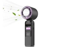Portable Fan for Travel, Powerful Cooling Personal Fan Handheld, 100-Speed Foldable Air Cooler with LED Display, Rechargeable Compact Cool Gadget for Outdoor Camping, Travel Adventures