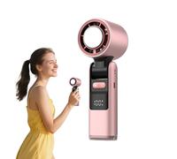 Portable Fan, Personal Cooler, Handheld Device, Foldable 100-Speed Airflow, LED Display Rechargeable Gadget for Outdoor Travel, Camping, Family Beach Trips, Warm Weather Use