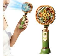 Portable Fan, Rechargeable Long Lasting Cooling Device, Pocket Personal Handheld Fan, 18cm Size, 8cm Width, Airflow Design, for Desk Office Outdoor Beach Sports Hiking Fishing Shopping Travel Use