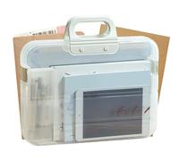 Portable File Bag - Multi Purpose Paper Storage, Handheld Document Organizer with Handle, Water Resistant Carrier for School Classroom Home Office College, Zippered Folder Pouch, Black