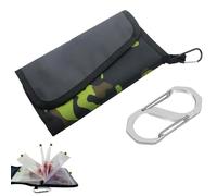 Portable Fishing Lure Multi-Layer Storage Bag with Buckle, Multi-Compartment Tackle Binder Featuring Clear Pockets and PVC Protective Cases for Efficient Soft Baits, Jigs, Hooks Storage (Camouflage)