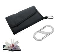 Portable Fishing Lure Multi-Layer Storage Bag with Buckle, Multi-Compartment Tackle Binder Featuring Clear Pockets and PVC Protective Cases for Efficient Soft Baits, Jigs, Hooks Storage (Black)