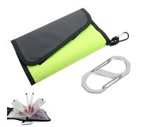 Portable Fishing Lure Multi-Layer Storage Bag with Buckle, Multi-Compartment Tackle Binder Featuring Clear Pockets and PVC Protective Cases for Efficient Soft Baits, Jigs, Hooks Storage (Green)