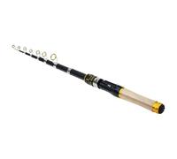 Portable Fishing Rod, Telescoping Casting Pole, Freshwater Saltwater Stick, Compact Folding Structure Black Kit, 1 Pack, Anti Corrosive Build for Outdoor River, Pier, Kayak, Boat Fishing