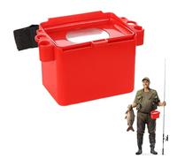 Portable Fishing Tackle Box, Adjustable Waist Fishing Tackle Box, High Capacity Fishing Bait Holder, Multifunctional Fishers Waist Bag 5.71x5.31x4.13" for Adults (Red, Green, Blue)