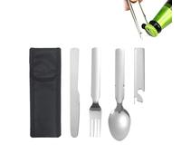 Portable Flatware Sets, Heavy Duty Dishwasher Safe, Stainless Steel Flatware Cutlery Set for Dining, Travel Utensils for Home Lunch Restaurant Camping Picnic Hiking Use 6.69x1.57in
