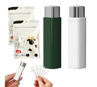 Portable Floss Dispenser with 100 Pcs Dental Floss, Flosses Pick Box, Automatic Dental Flosspick Case, Upgrade Automatic Flossdispenser for Home, Travel & Dating (Mix)