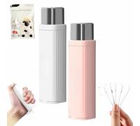 Portable Floss Dispenser with 100 Pcs Dental Floss, Portable Automatic Floss Dispenser, Refillable Automatic Dental Floss Pick Case,Easy to Use, for Dating Travel Family Home Hotels (A-2PC)