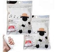 Portable Floss Dispenser with 100 Pcs Dental Floss,Refillable Dental Floss Pick Case,Upgrade Portable Automatic Floss Compact Travel Floss Organizer for Home,Family, Hotel & Dating (200pcs Flossers)