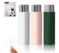 Portable Floss Dispenser with 100 Pcs Dental Floss,Refillable Dental Floss Pick Case,Upgrade Portable Automatic Floss Compact Travel Floss Organizer for Home,Family, Hotel & Dating (3PCS-MIX)