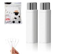 Portable Floss Dispenser with 100 Pcs Dental Floss,Refillable Dental Floss Pick Case,Upgrade Portable Automatic Floss Compact Travel Floss Organizer for Home,Family, Hotel & Dating (2PCS-White)