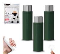 Portable Floss Dispenser with 100 Pcs Dental Flosses, Refillable Automatic Travel Floss Pick Organizer, Pop-Up Dental Tooth Picks Case (3PCS Green)