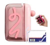 Portable Floss Pick Dispenser with One-Touch Eject, Travel Floss Picks Case with 50 floss, Compact Unit Holding 15-16 Refillable Flossers for Travel and Home Using (Pink)
